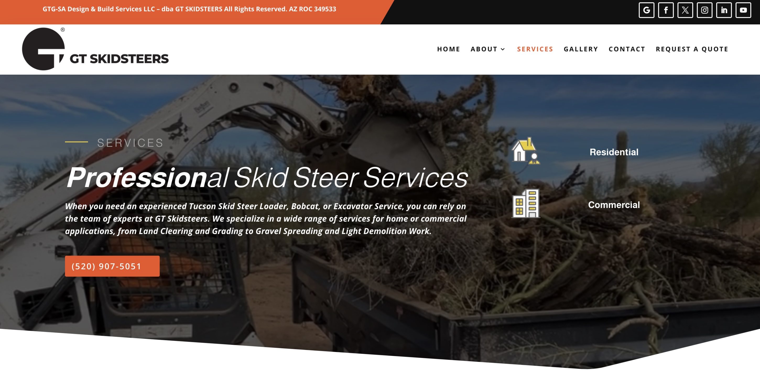 Skid Steer Services Tucson, Marana, Oro Valley, Catalina, Vail